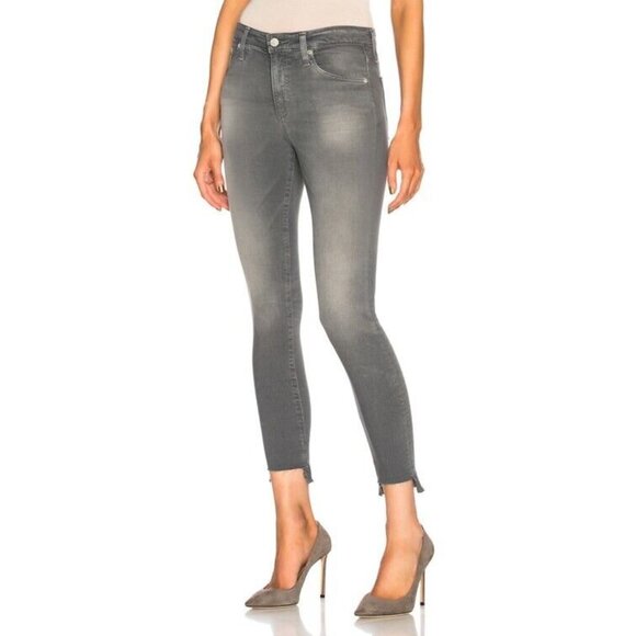 AG Adriano Goldschmied Farrah Ankle High Rise Jeans Size 27 (10 Y Grey Shadow ) - Picture 1 of 9